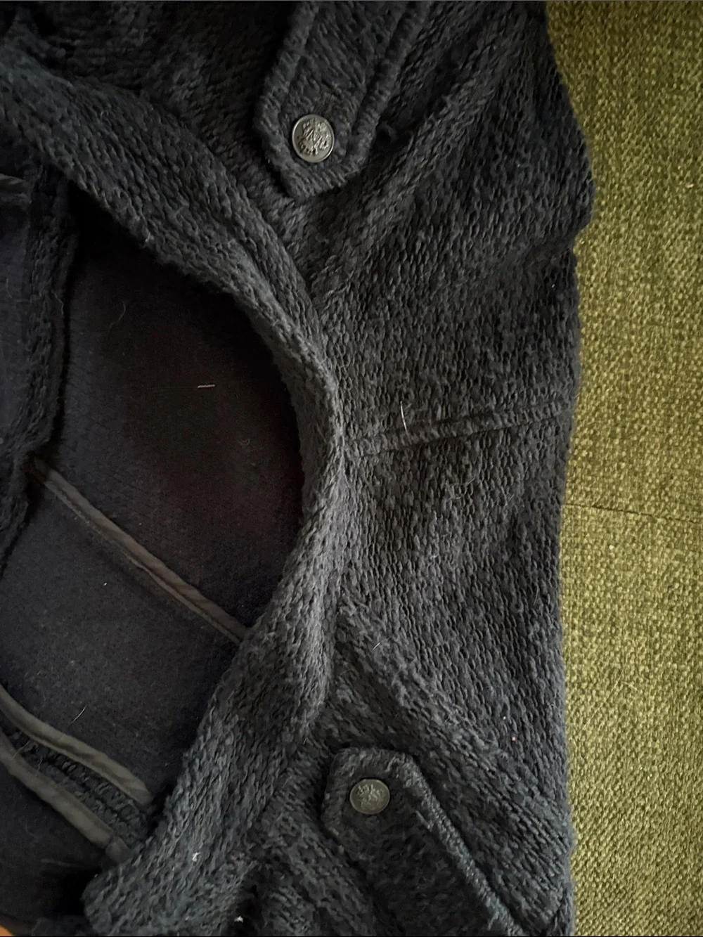 LOFT Black Textured Coat